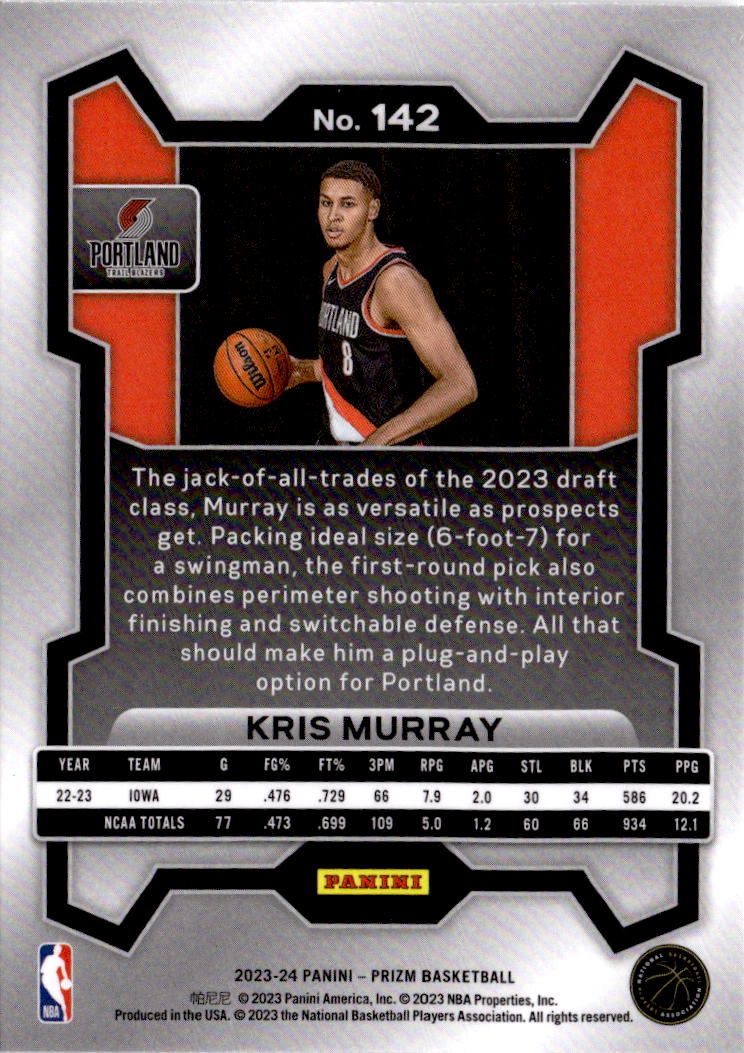 2023-24 Panini Prizm #142 Kris Murray