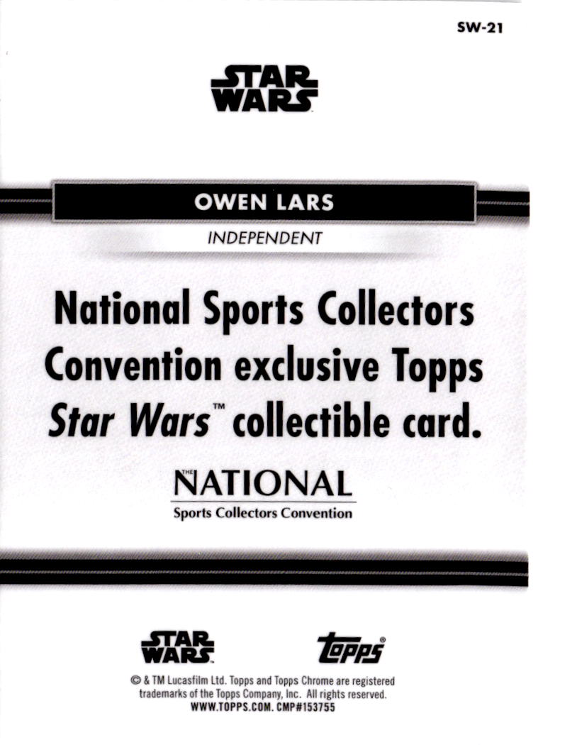 2026 Topps National Sports Collectors Convention Star Wars #SW-21 Owen Lars