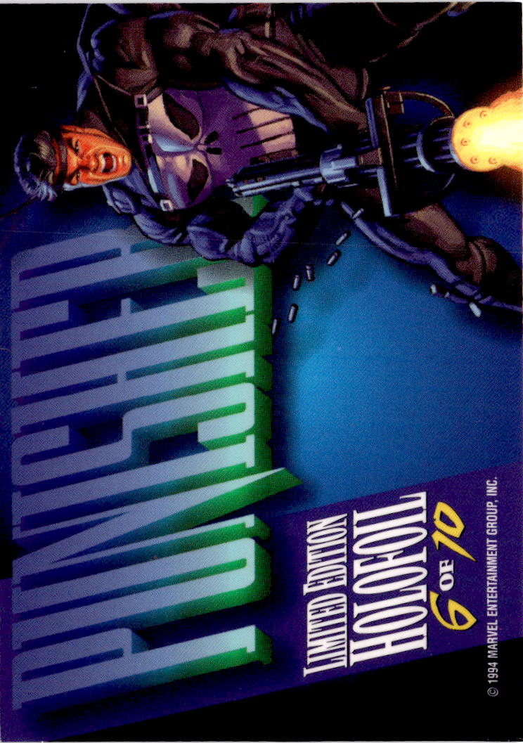1994 Fleer Marvel Masterpieces Hildebrandt Brothers #6 Punisher Silver Holofoils