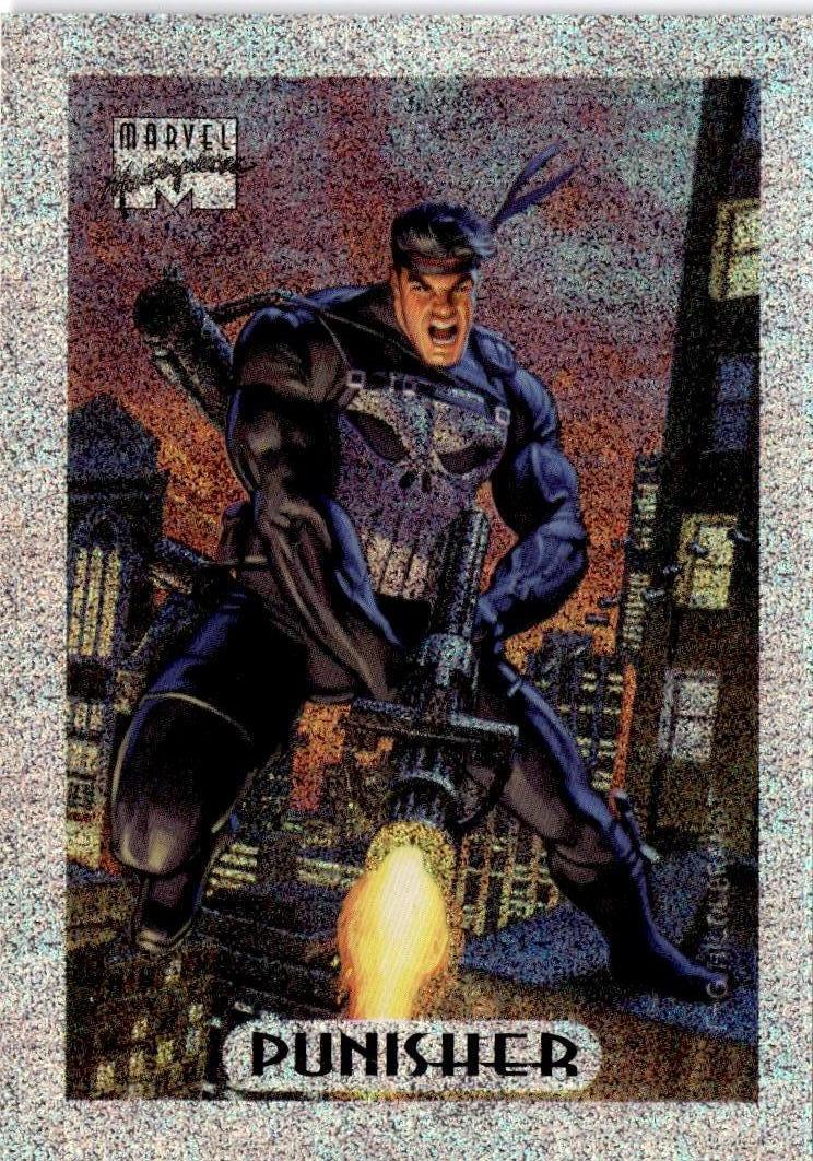 1994 Fleer Marvel Masterpieces Hildebrandt Brothers #6 Punisher Silver Holofoils