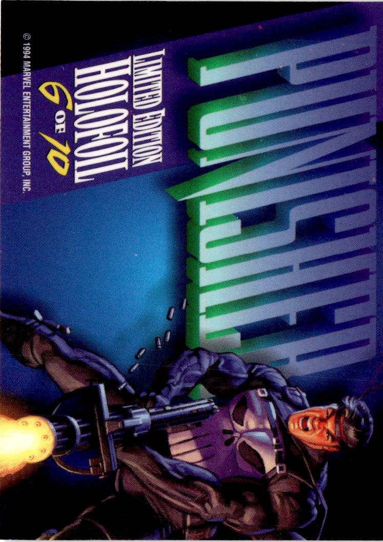 1994 Fleer Marvel Masterpieces Hildebrandt Brothers #6 Punisher Silver Holofoils