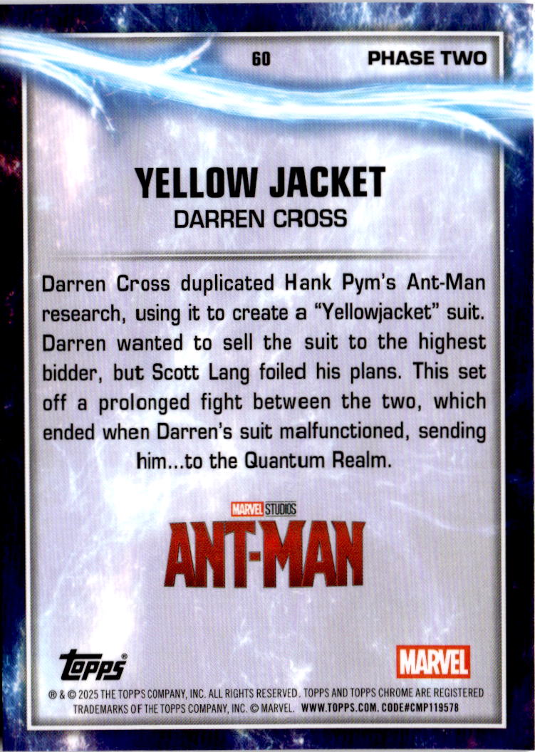 2025 Topps Chrome Marvel Studios #60 Yellowjacket