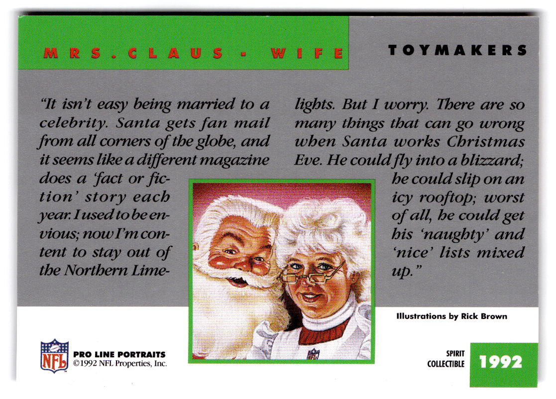 1992 Pro Line Portraits #1992 Mrs. Claus