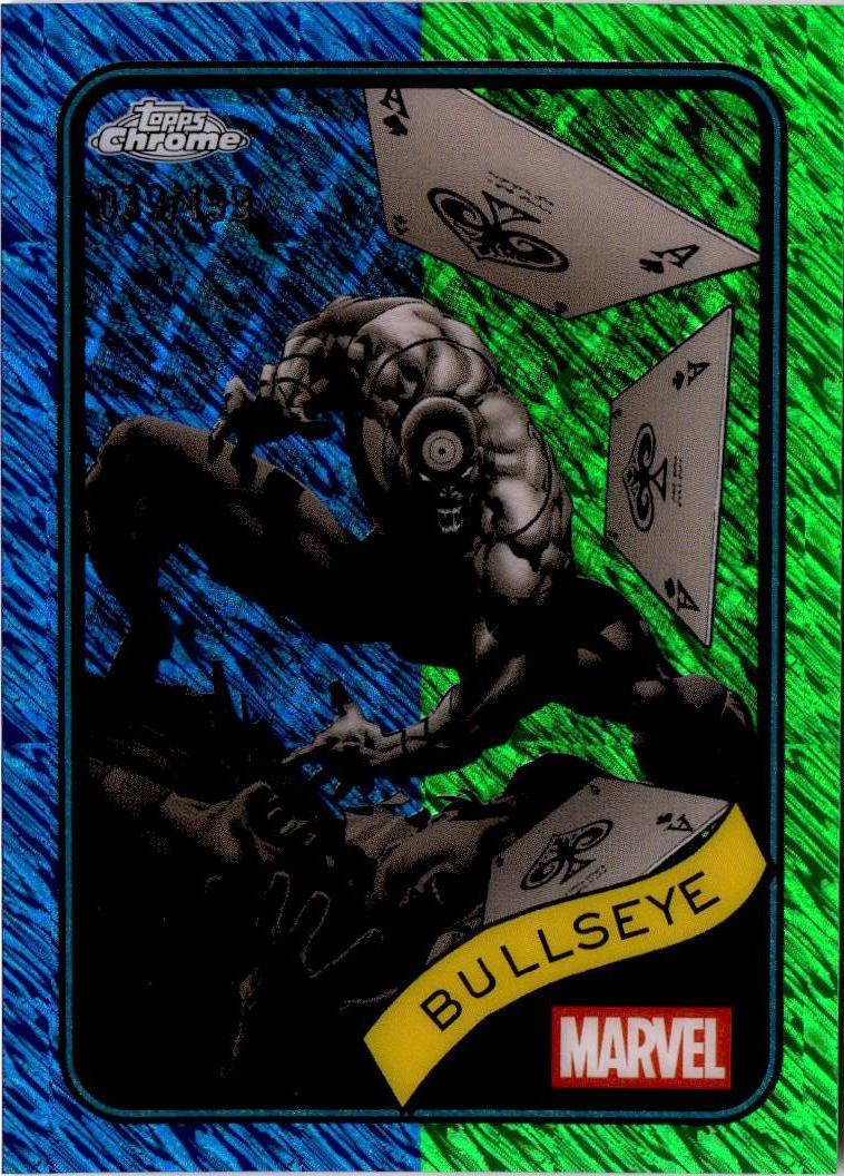 2025 Topps Chrome Marvel #30 Bullseye Blue & Green Shimmer /199