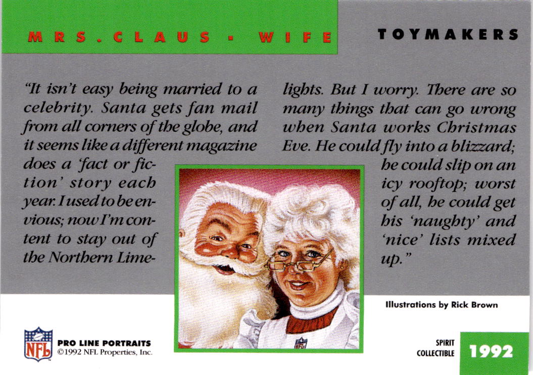 1992 Pro Line Portraits #1992 Mrs. Claus