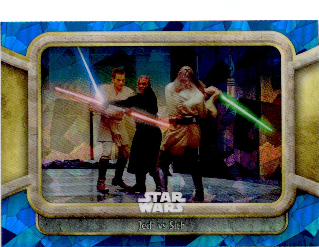 2024 Topps Chrome Sapphire Star Wars: The Phantom Menace #80 Jedi vs. Sith
