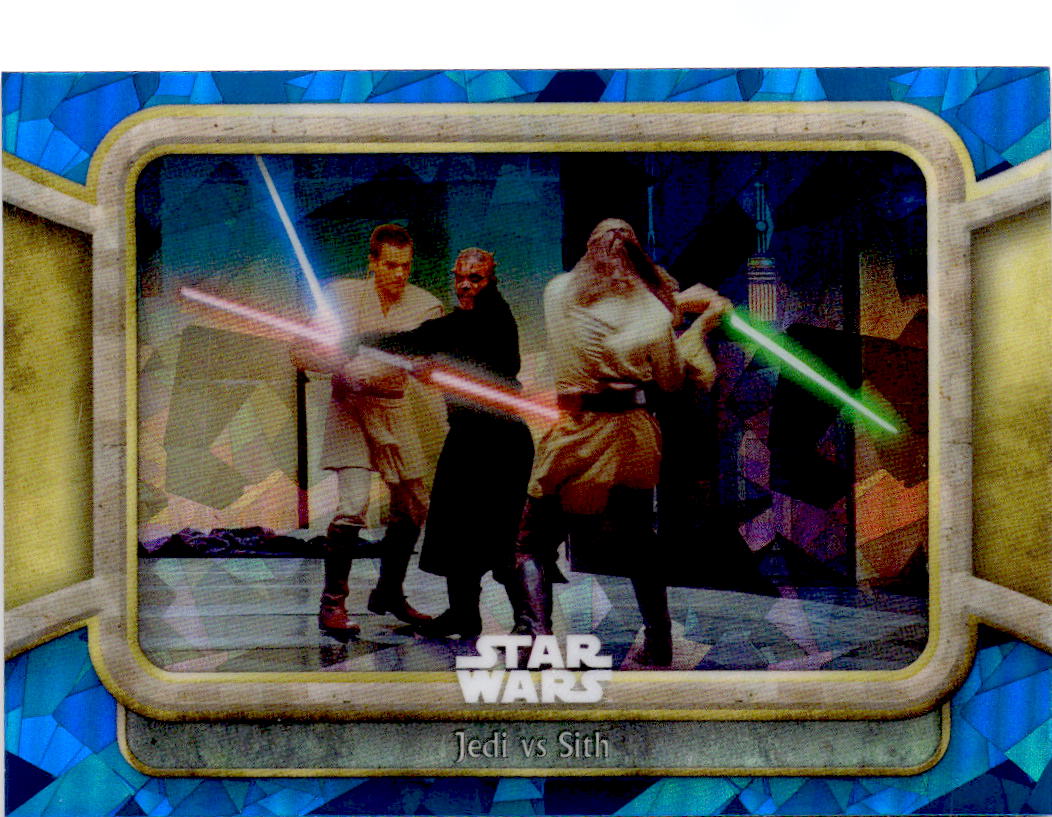 2024 Topps Chrome Sapphire Star Wars: The Phantom Menace #80 Jedi vs. Sith