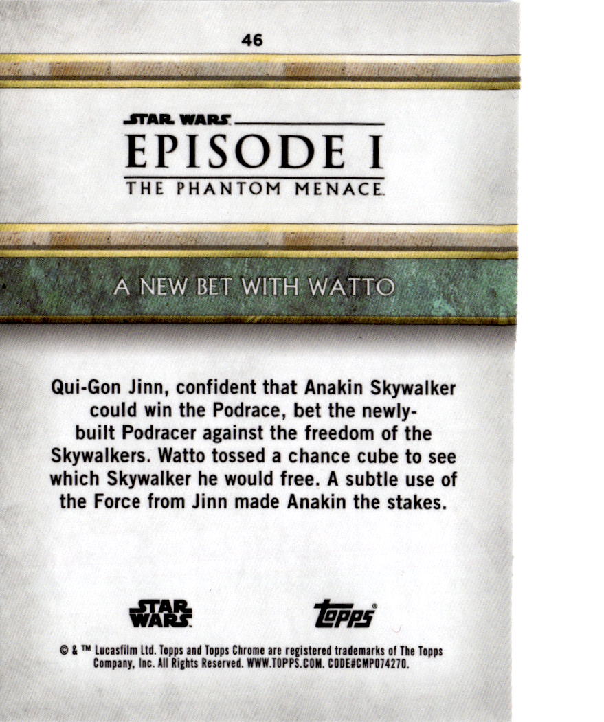 2024 Topps Chrome Sapphire Star Wars: The Phantom Menace A New Bet with Watto