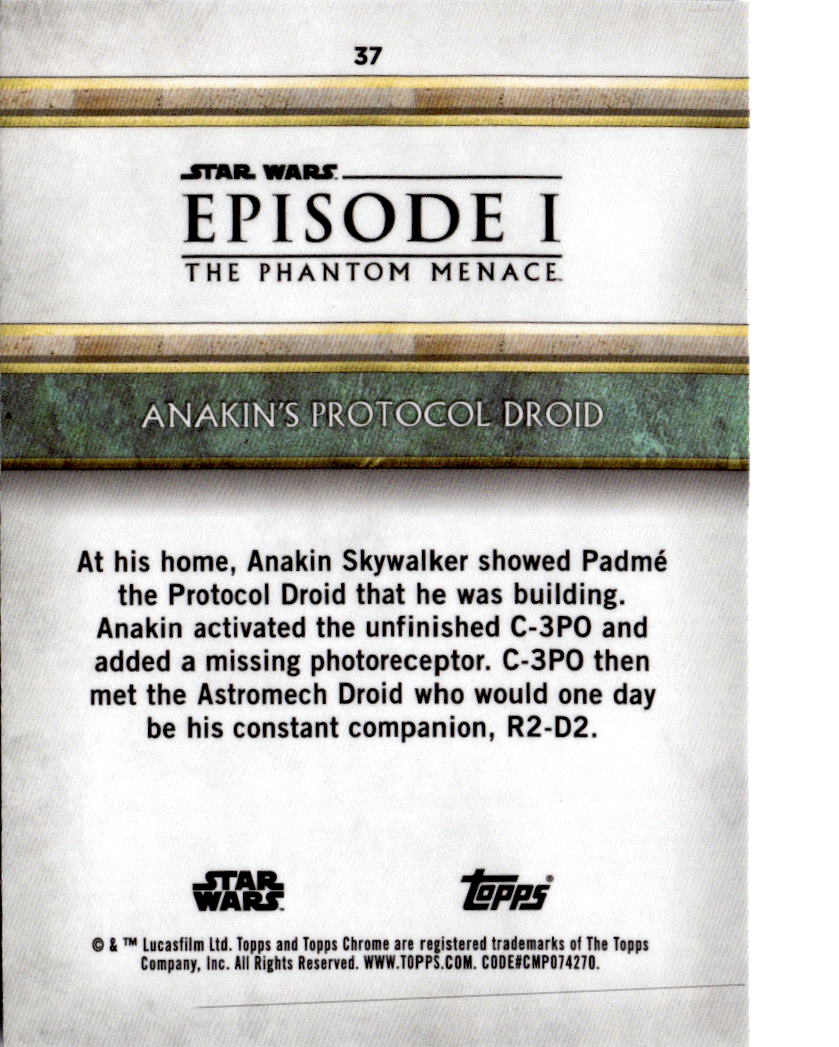 2024 Topps Chrome Sapphire Star Wars: The Phantom Menace Anakin's Protocol Droid