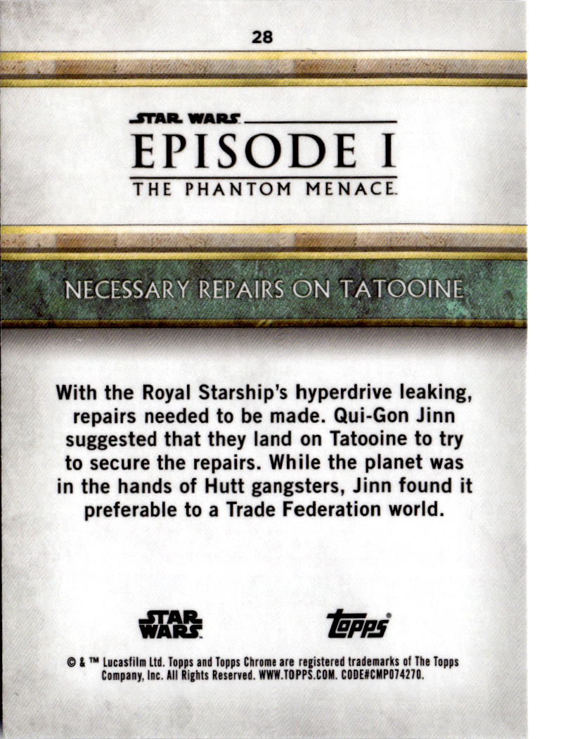2024 Topps Chrome Sapphire Star Wars: The Phantom Menace Necessary Repairs