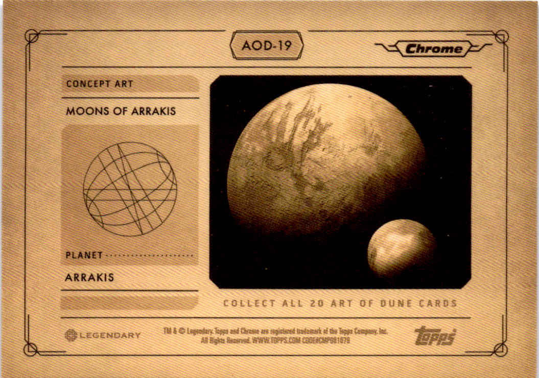 2024 Topps Chrome Dune #AOD-19 Moons of Arrakis Caladan Blue /75