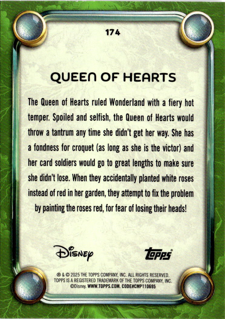 2025 Topps Disney Wonder #174 Queen of Hearts