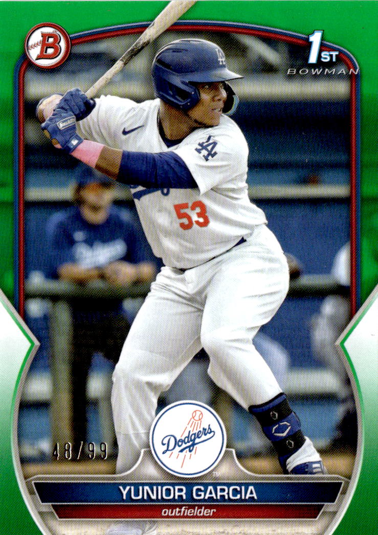 2023 Bowman #BP-142 Yunior Garcia Prospects Green #/99