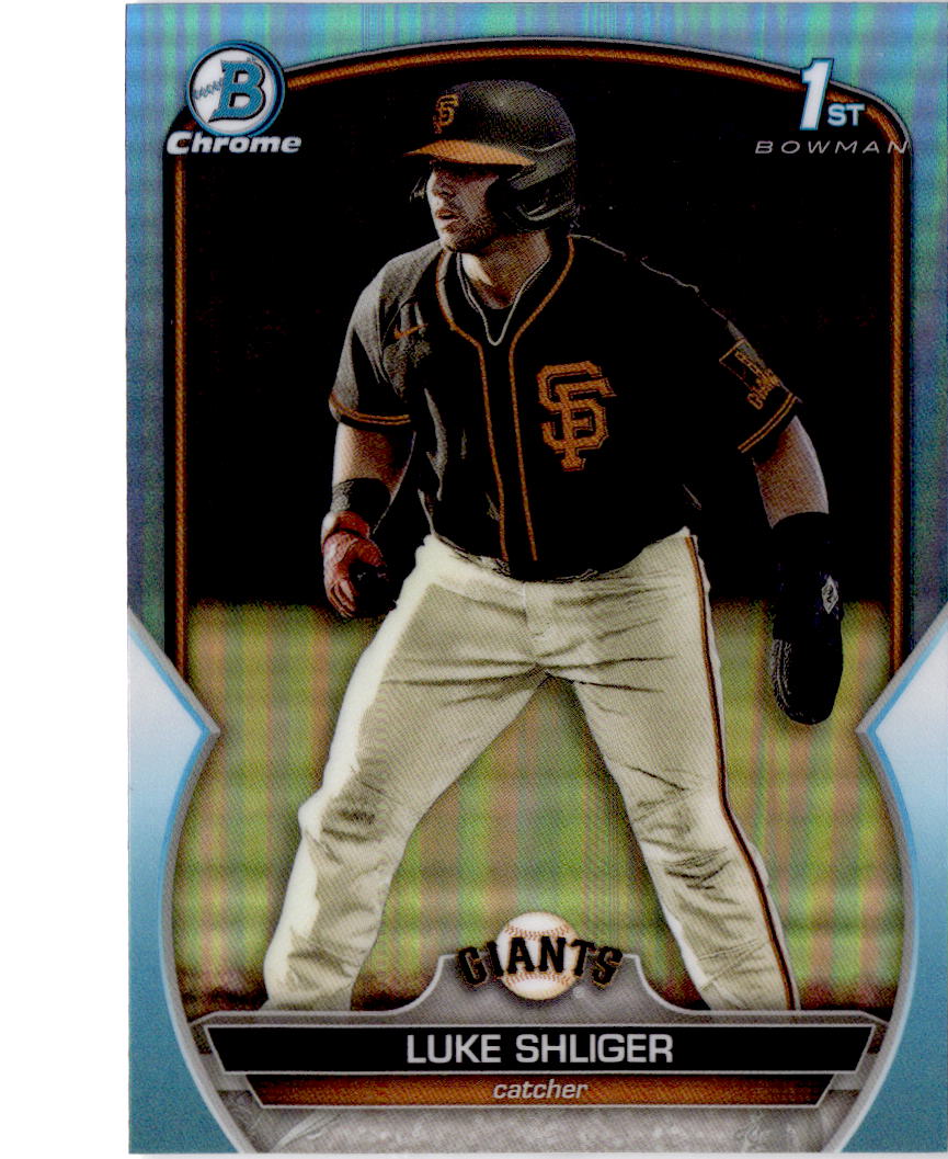 2023 Bowman Draft #BDC-47 Luke Shliger Chrome Sky Blue Refractor