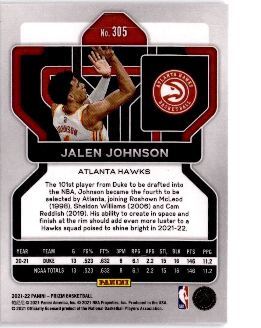 2021-22 Panini Prizm #305 Jalen Johnson