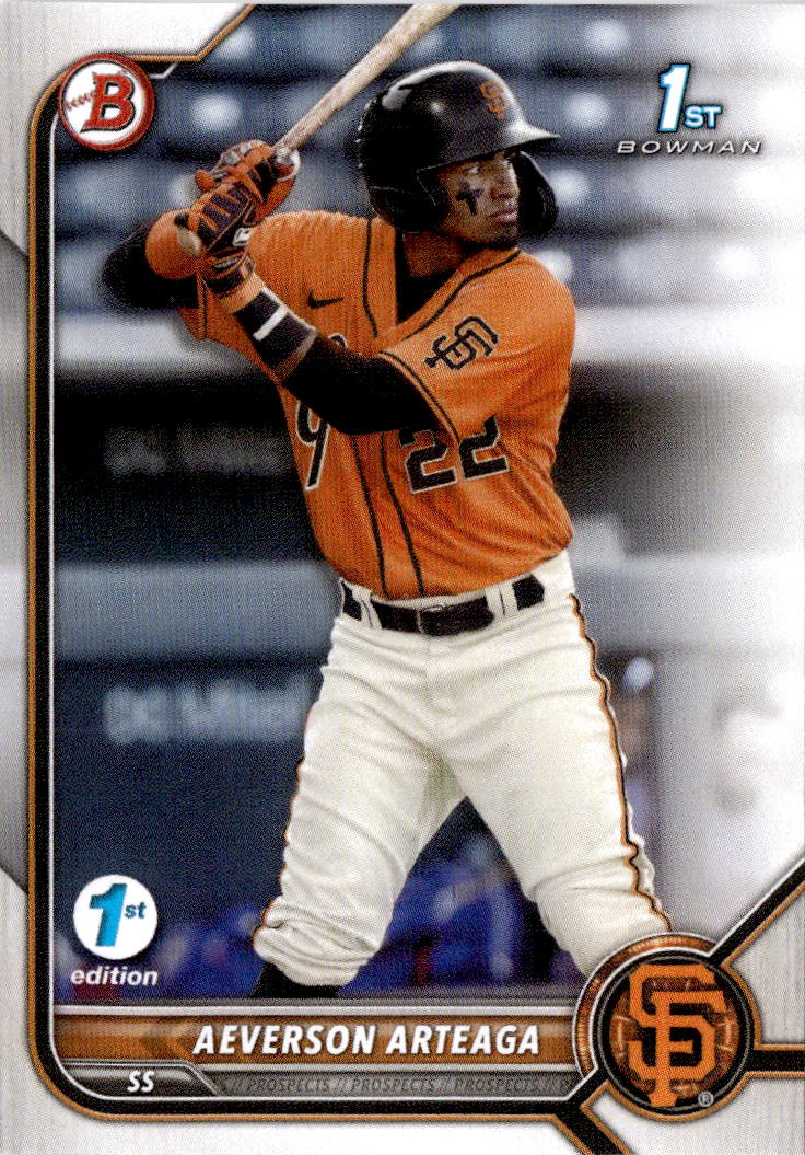 2022 Bowman 1st Edition #BPPF-82 Aeverson Arteaga