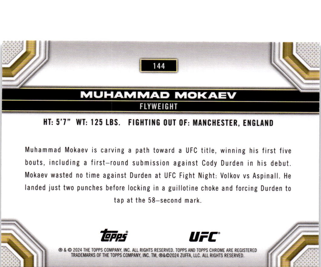 2024 Topps Chrome UFC #144 Muhammad Mokaev Prism