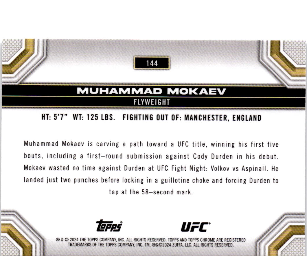 2024 Topps Chrome UFC #144 Muhammad Mokaev Prism