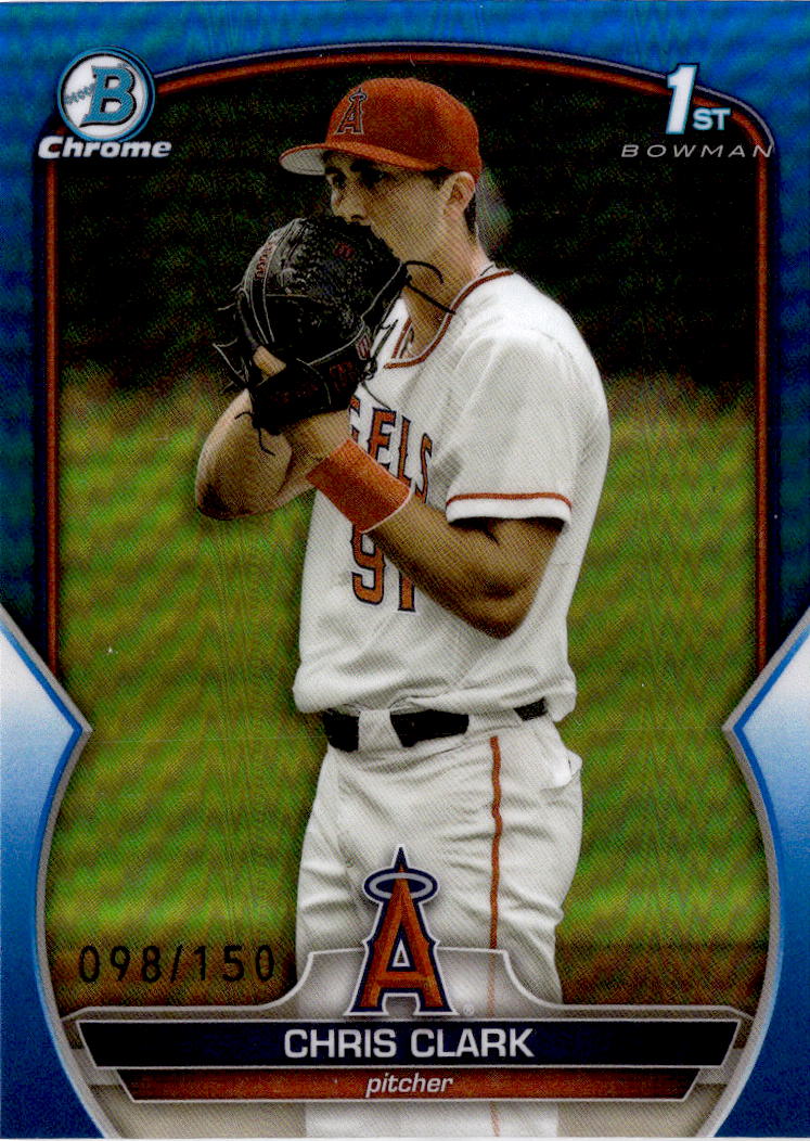 2023 Bowman Draft #BDC-31 Chris Clark Chrome Blue Refractor #/150