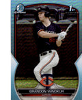 2023 Bowman Draft #BDC-69 Brandon Winokur Chrome Sky Blue Refractor
