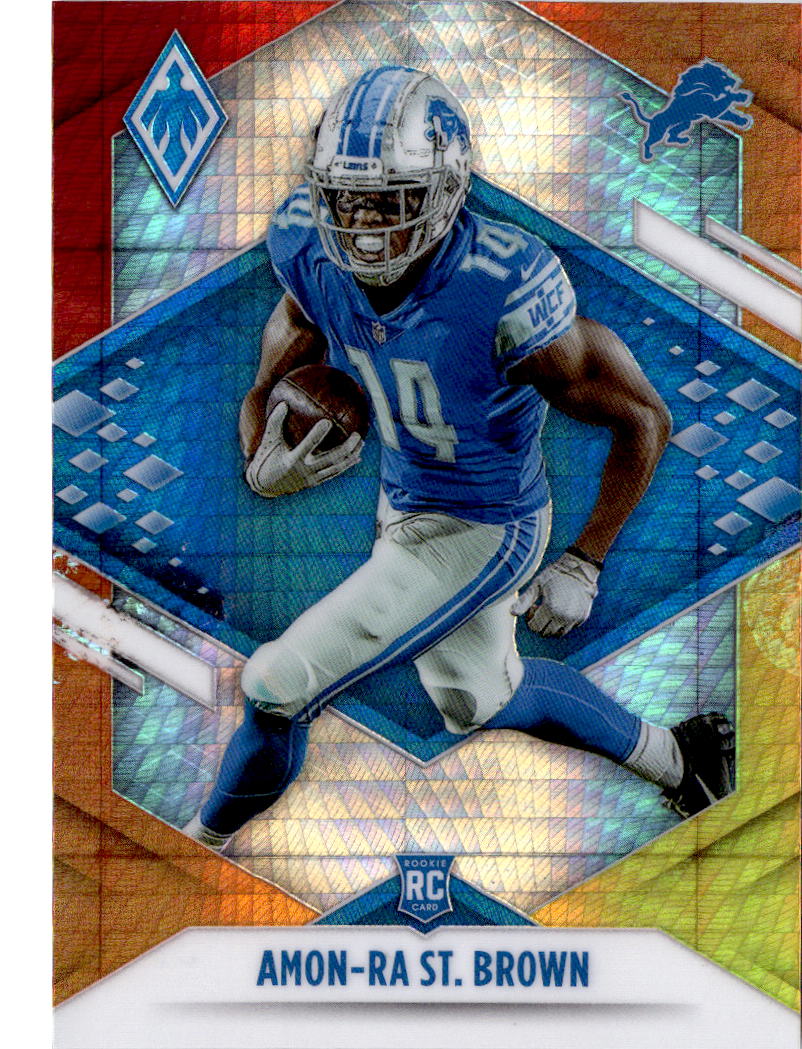 2021 Panini Phoenix #131 Amon-Ra St. Brown Fire Burst