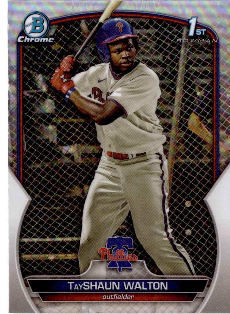 2023 Bowman Draft #BDC-183 TayShaun Walton Chrome Refractor