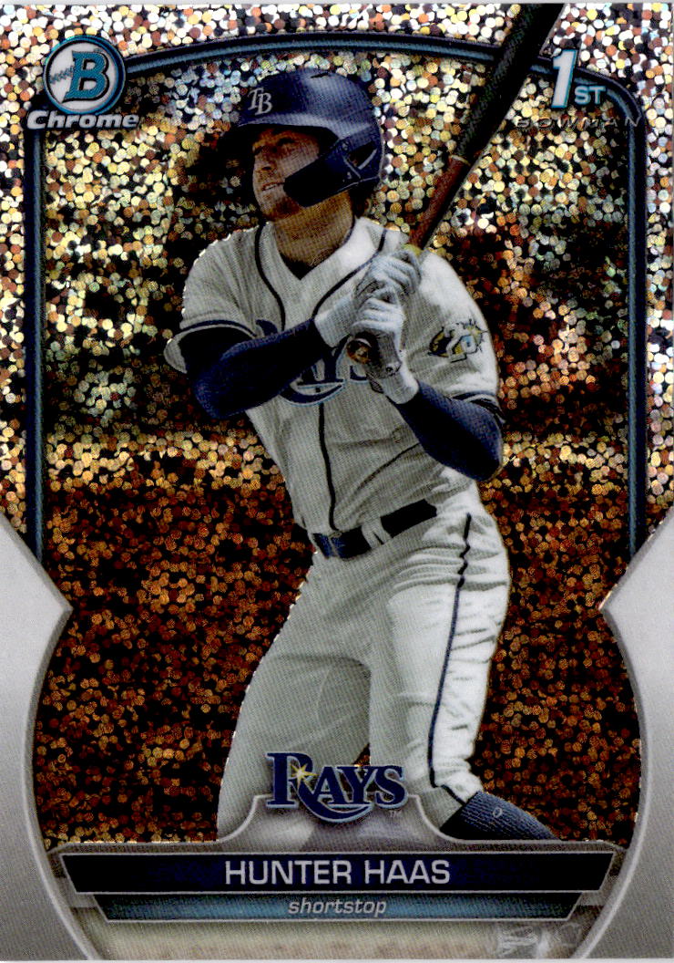 2023 Bowman Draft #BDC-160 Hunter Haas Chrome Sparkle Refractor