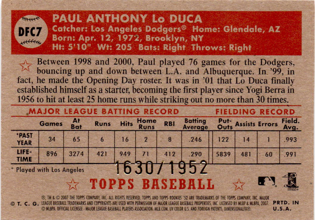 2006 Topps '52 Rookies #TCRC55 Jonathan Broxton Chrome #/1952