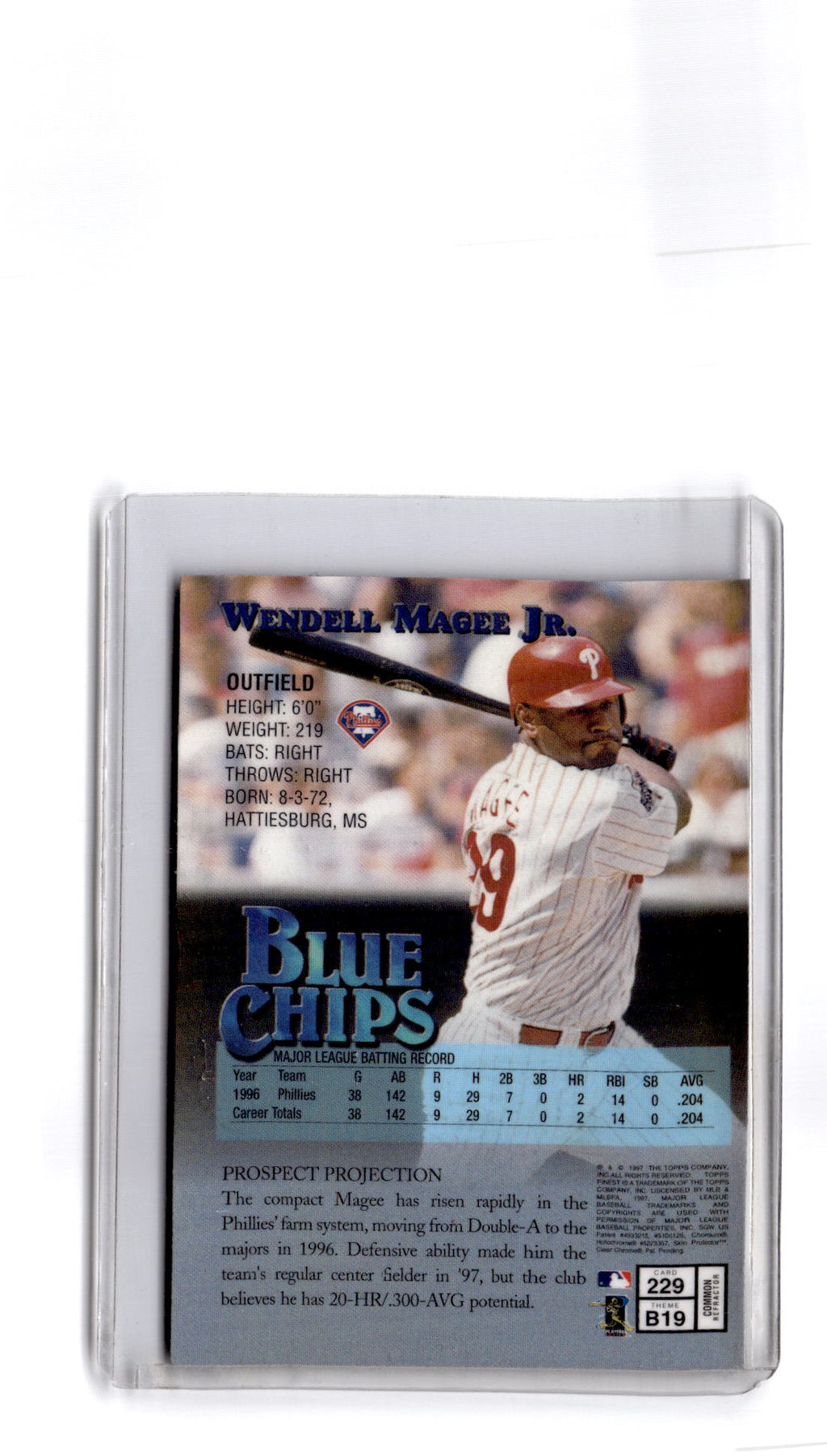 1997 Finest #229 Wendell Magee Jr. Refractors