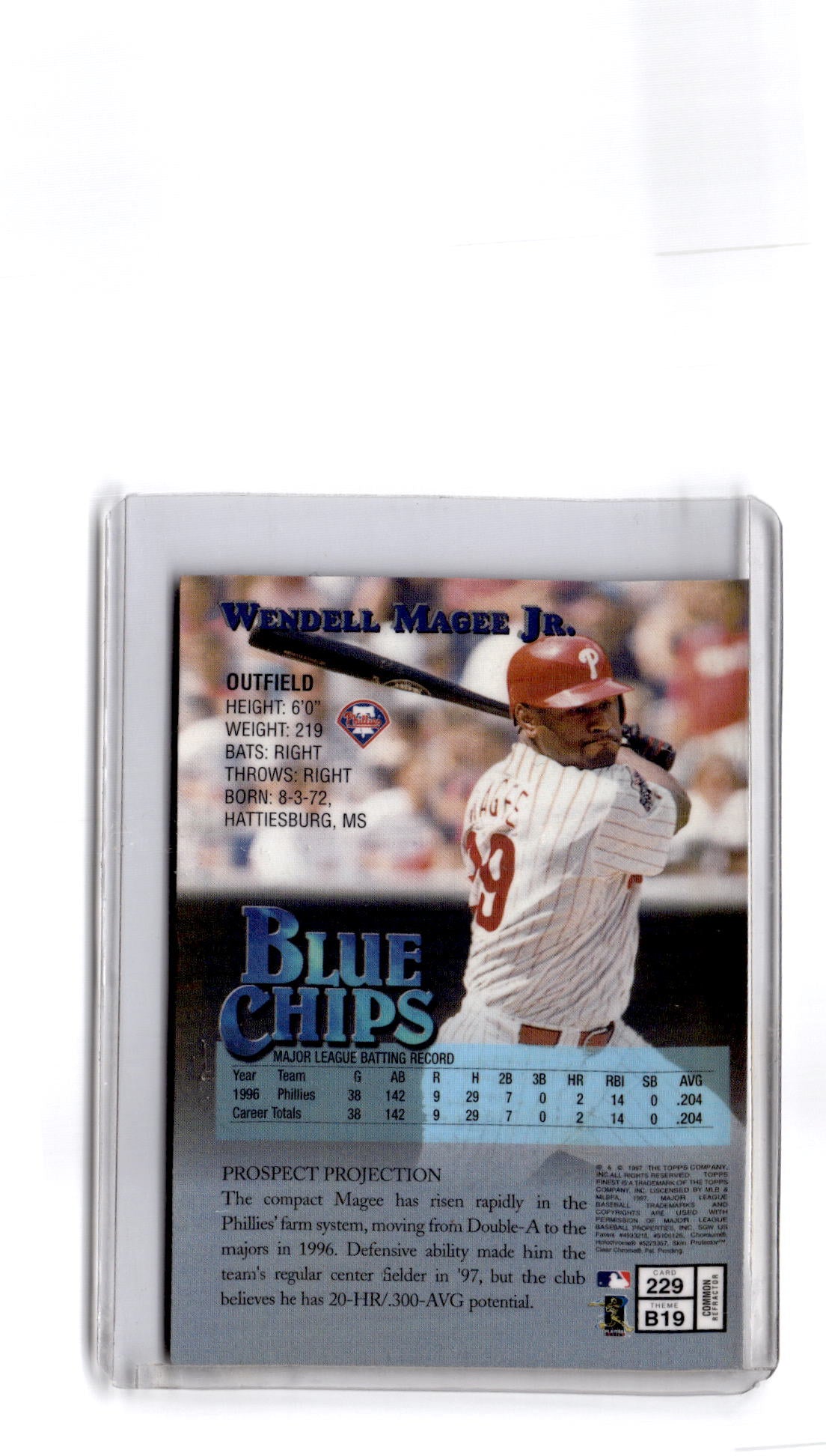 1997 Finest #229 Wendell Magee Jr. Refractors
