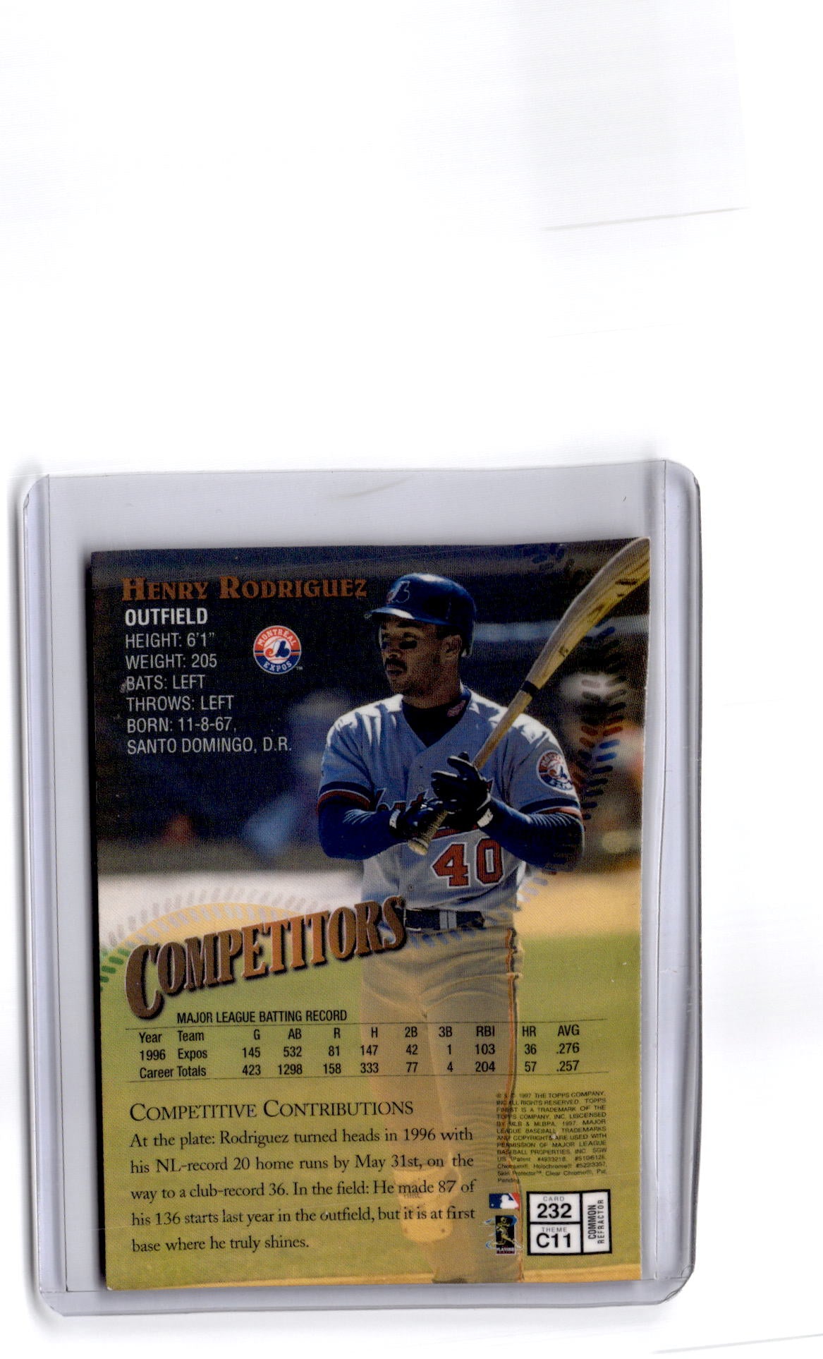 1997 Finest #232 Henry Rodriguez Refractors