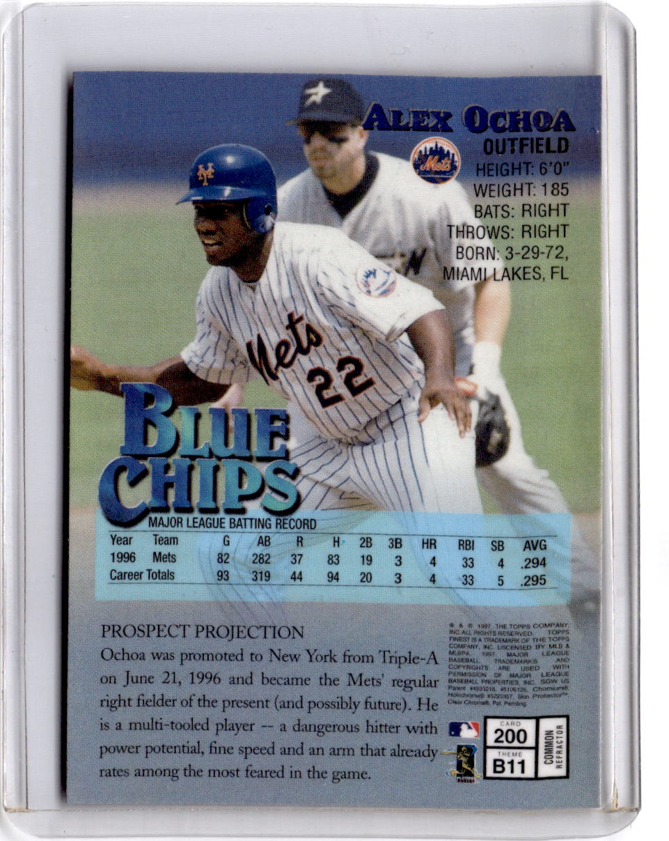 1997 Finest #200 Alex Ochoa Refractors