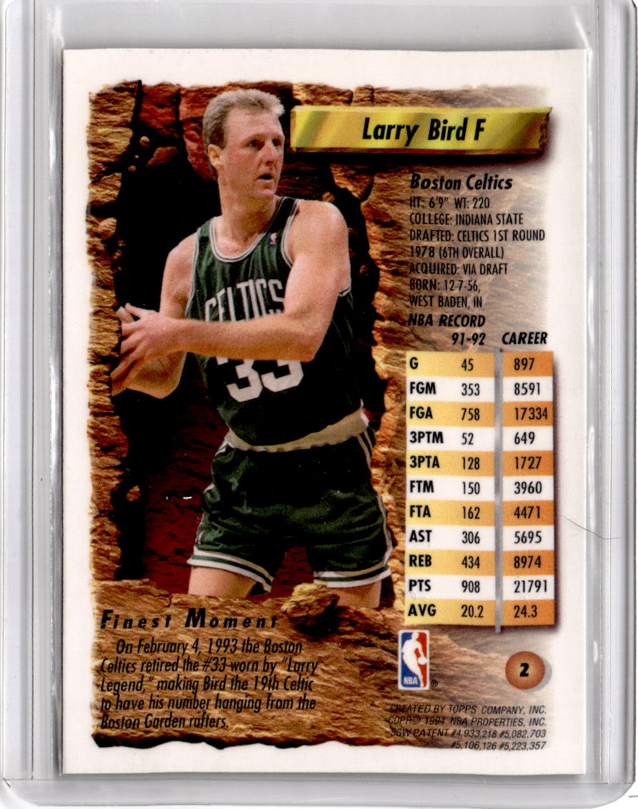 1993-94 Finest #2 Larry Bird