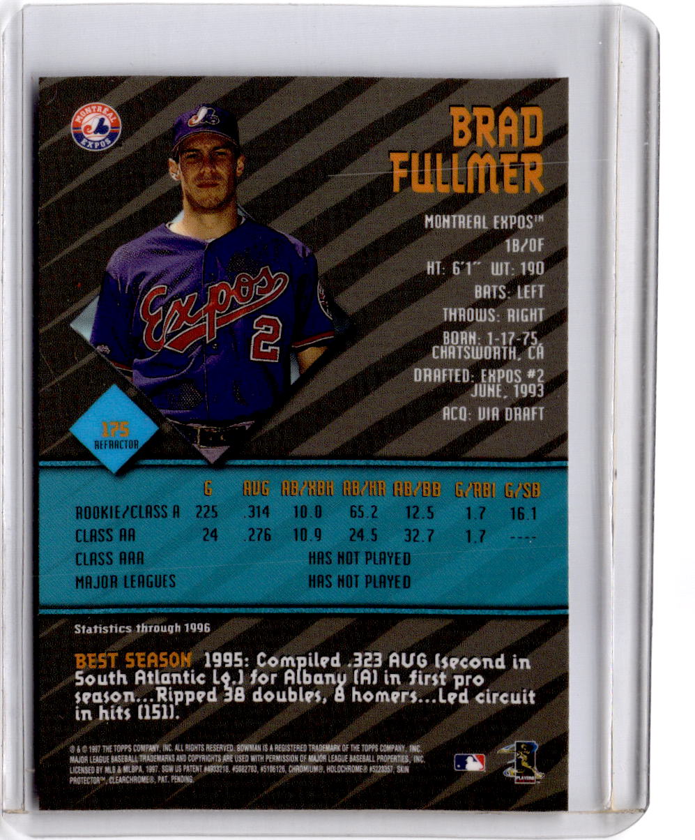 1997 Bowman's Best #175 Brad Fullmer Atomic Refractors