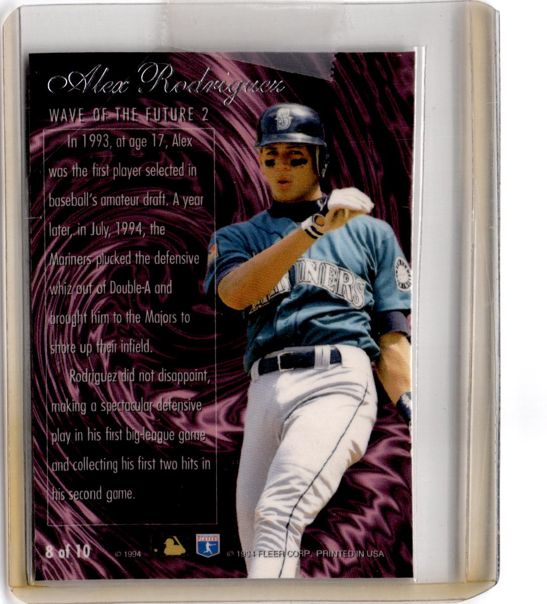 1994 Flair #8 Alex Rodriguez Wave of the Future 2