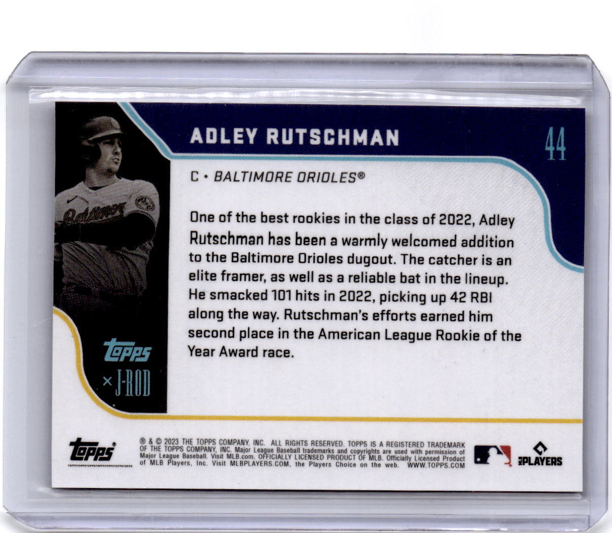 2023 Topps x J-Rod The Show Out Collection #44 Adley Rutschman Silver #/199