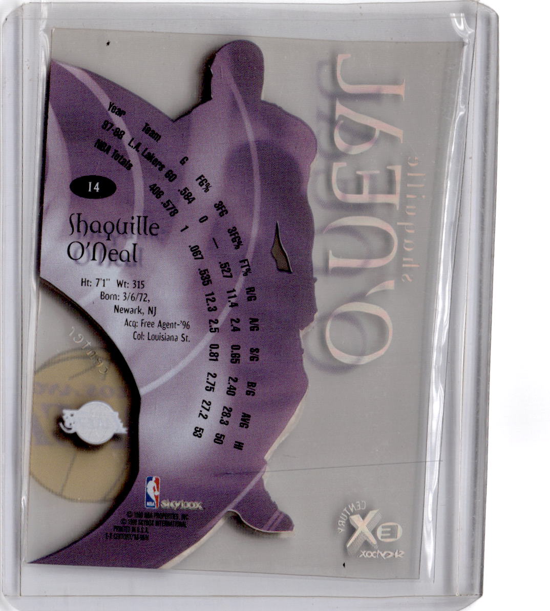 1998-99 SkyBox E-X Century #14 Shaquille O'Neal