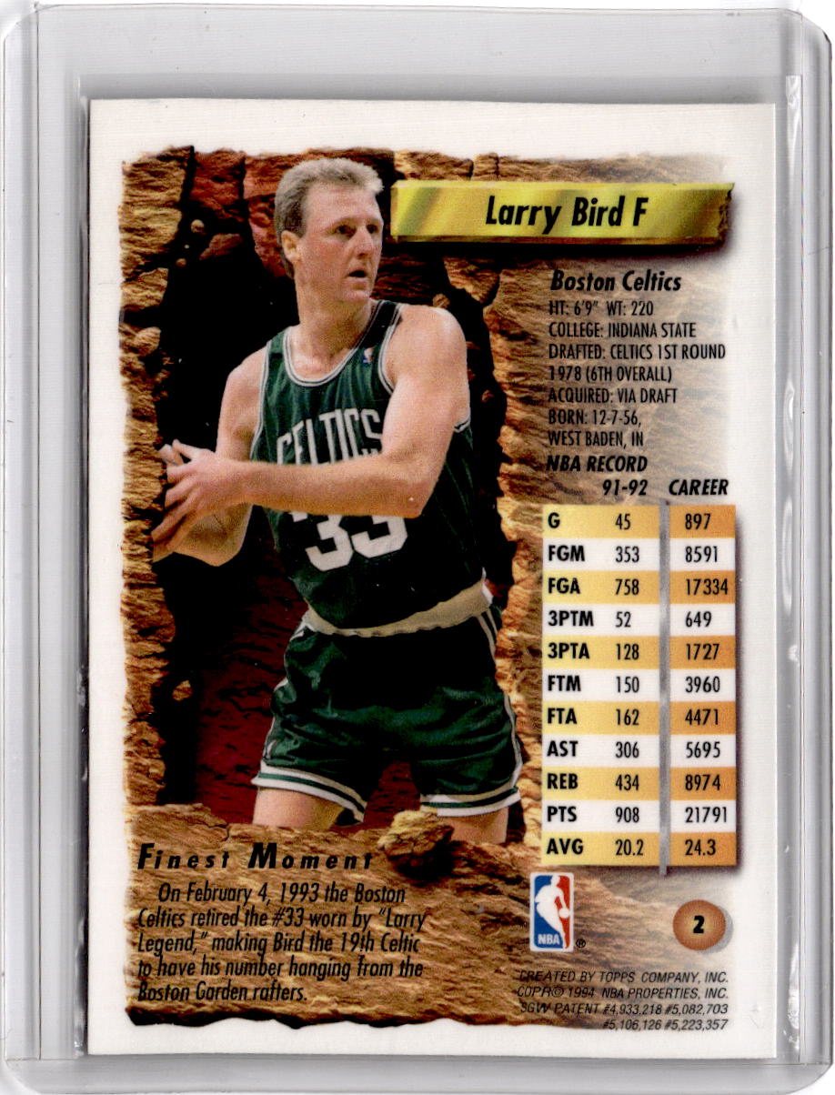 1993-94 Finest #2 Larry Bird