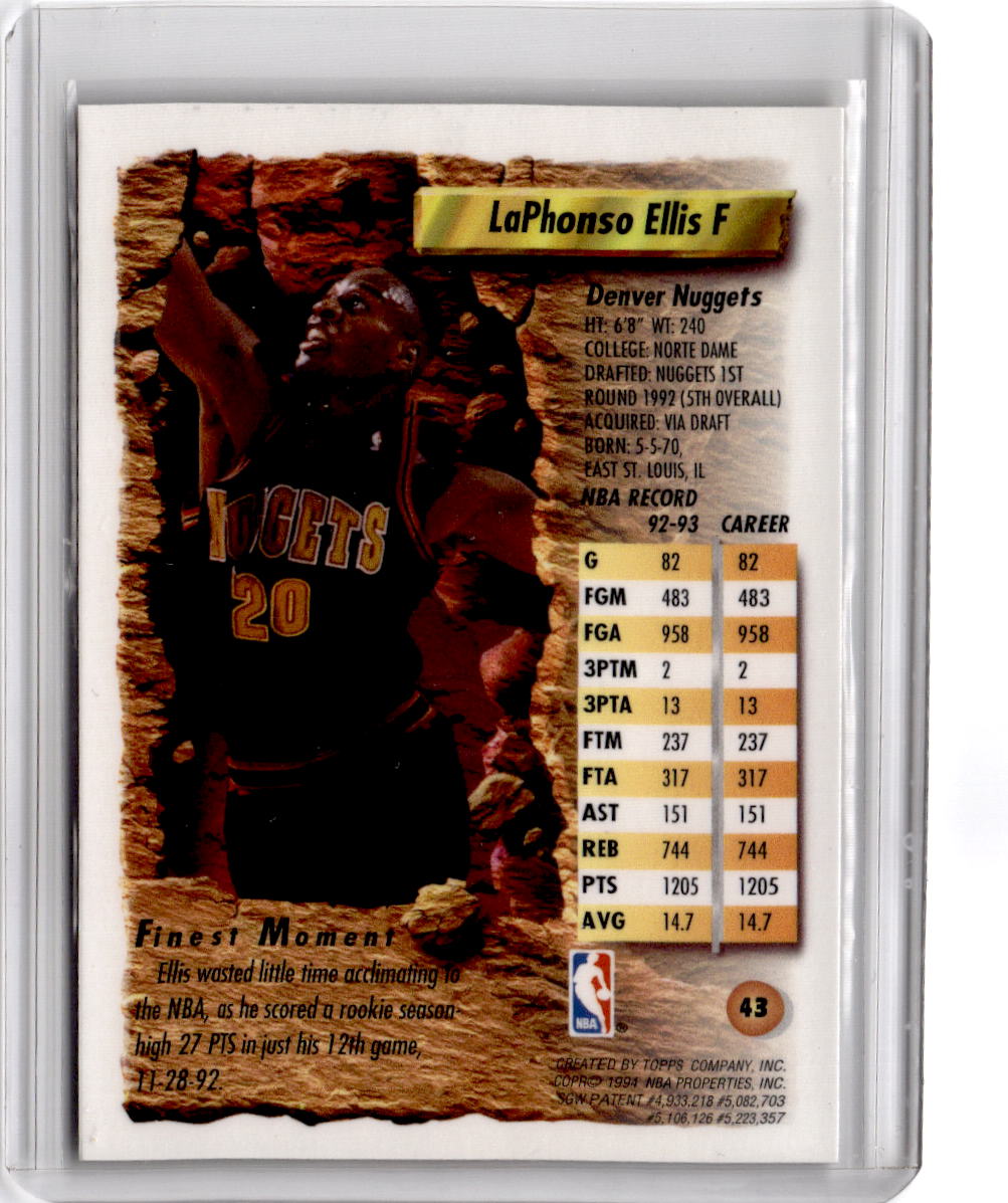 1993-94 Finest #43 LaPhonso Ellis