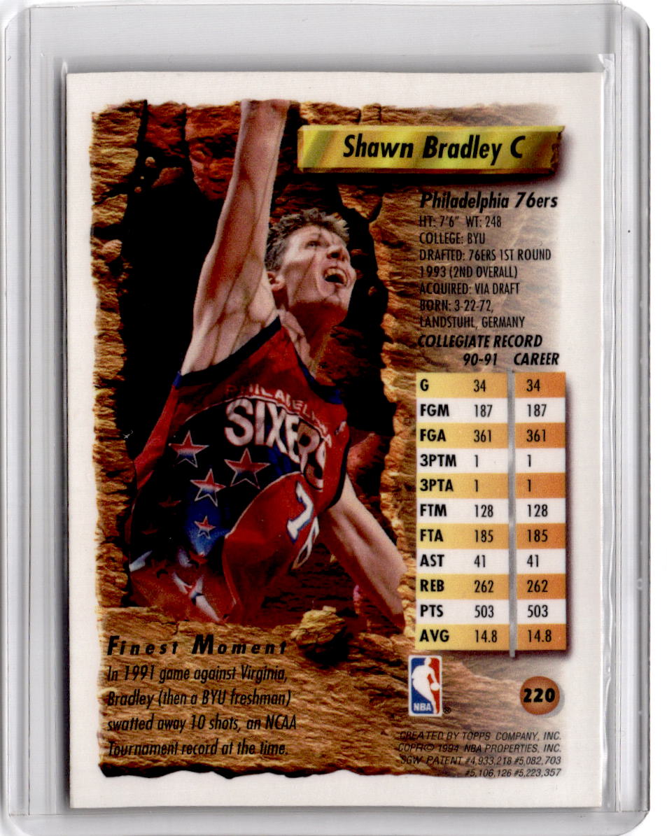 1993-94 Finest #220 Shawn Bradley
