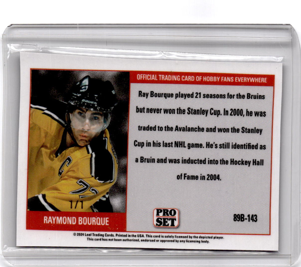 2024 Leaf Collective Multi-Sports - 1989 Pro Set Purple Lava Raymond Bourque #/1