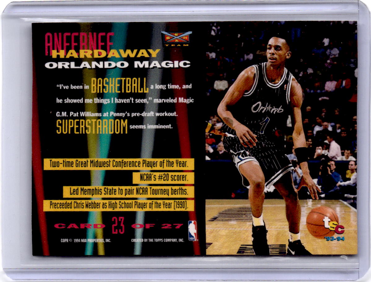 1993-94 Stadium Club #23 Anfernee Hardaway Beam Team