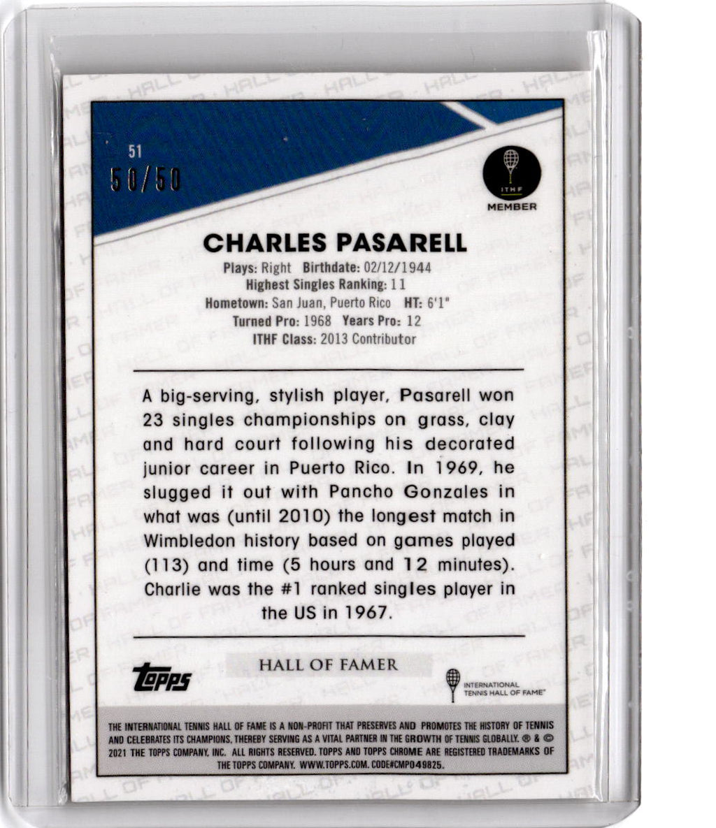 2021 Topps Chrome #51 Charles Pasarell Gold