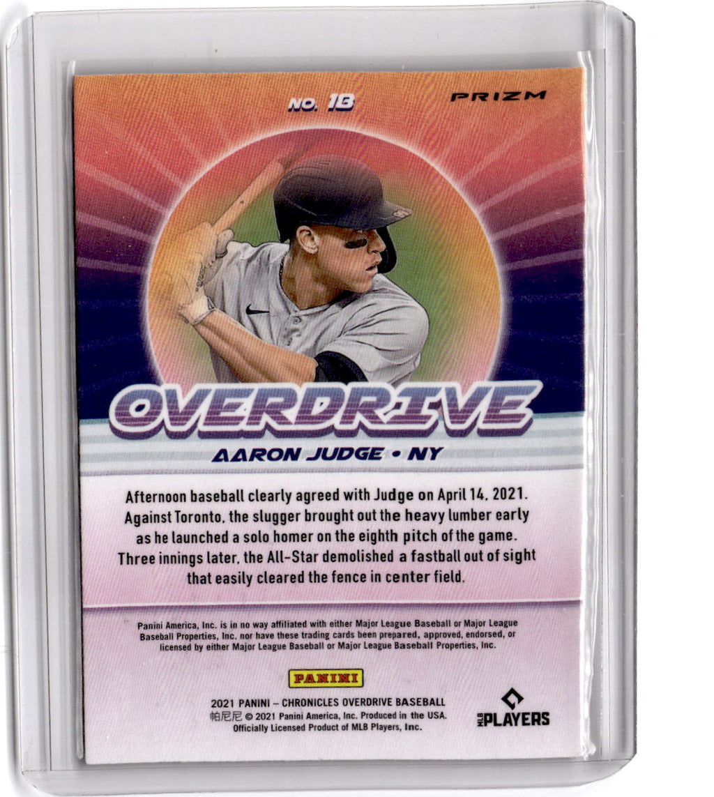 2021 Panini Chronicles #18 Aaron Judge Overdrive Pink Pulsar