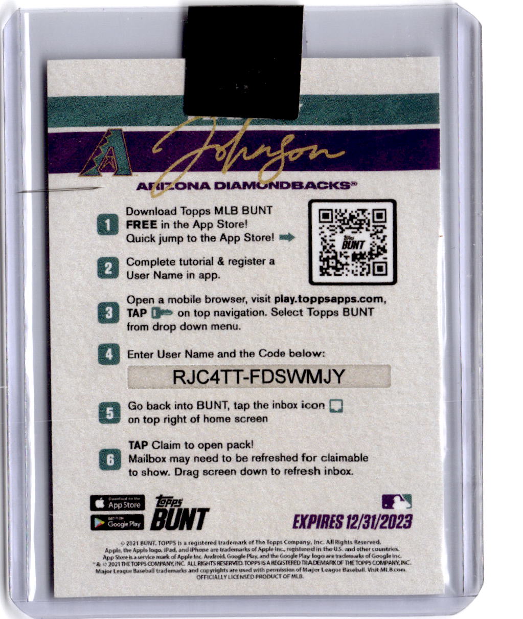2021 Topps Transcendent Collection #37 Randy Johnson #/95