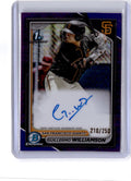 2024 Bowman Chrome Guillermo Williamson Autographs Purple Refractors #/250
