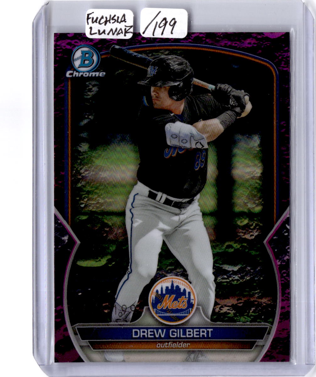 2023 Bowman Draft #BDC-41 Drew Gilbert Chrome Fuchsia Lunar Refractor #/199