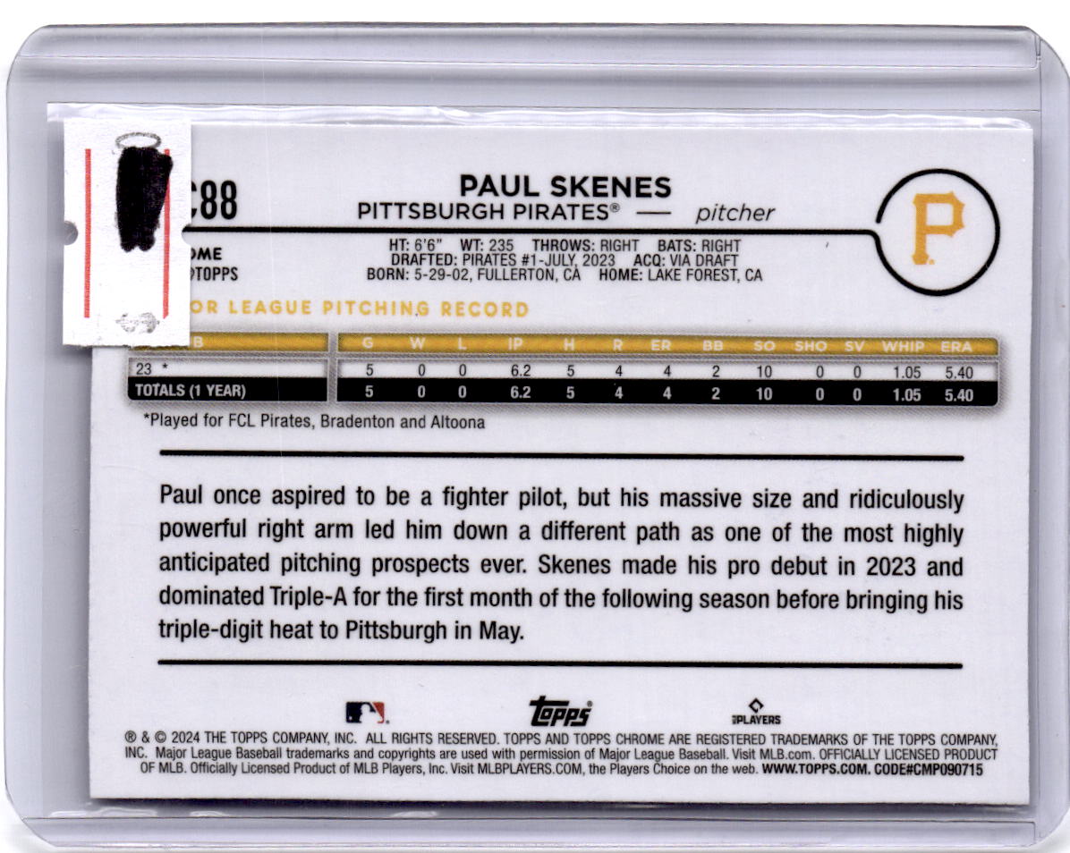 2024 Topps Chrome Update #USC88 Paul Skenes