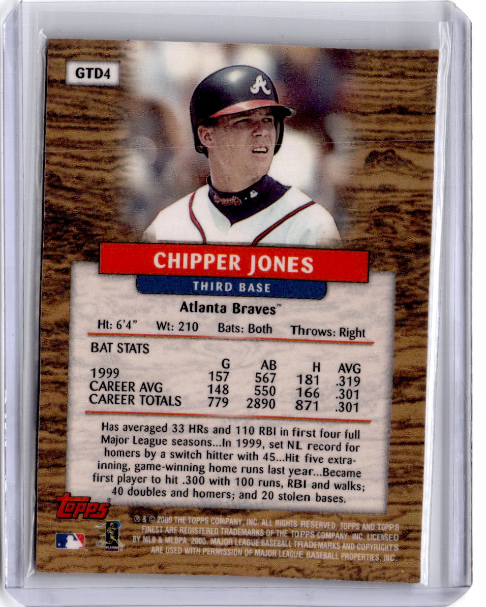 2000 Finest #GTD4 Chipper Jones Going the Distance