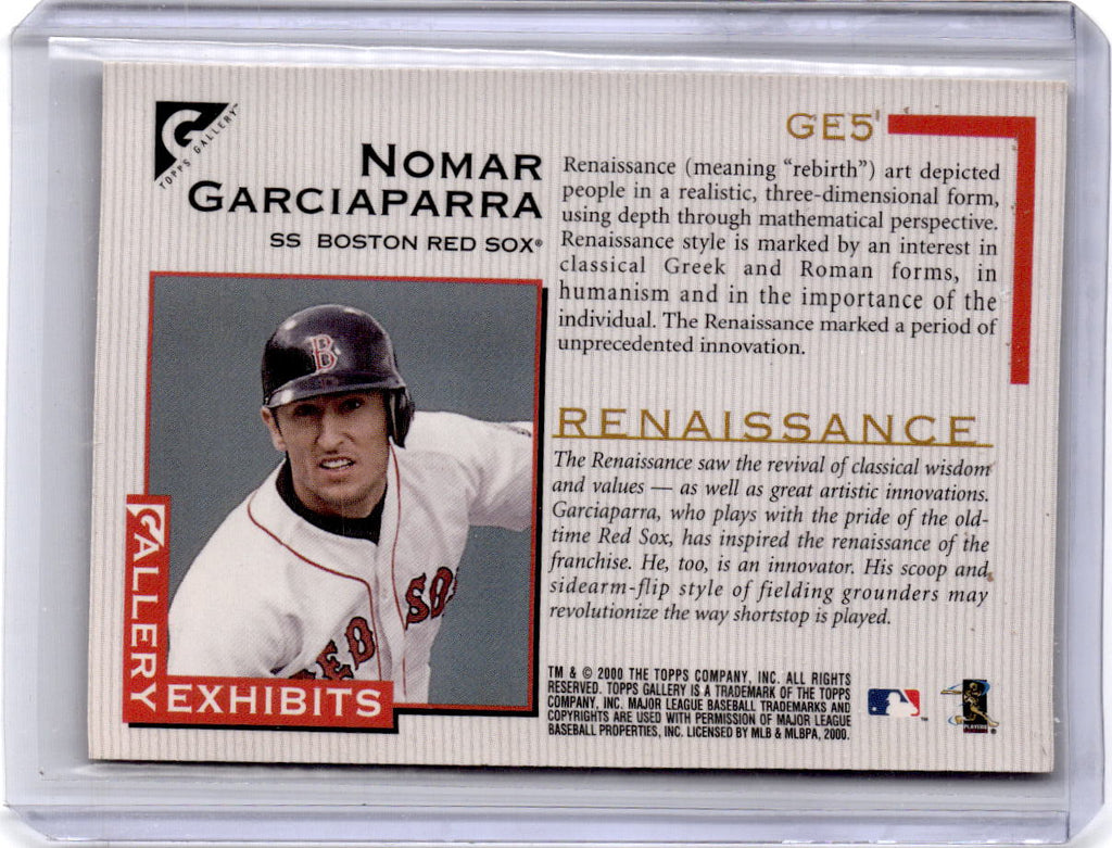2000 Topps Gallery #GE5 Nomar Garciaparra Gallery Exhibits